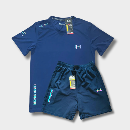 Short/T-Shirt Set Under Fluo Blue