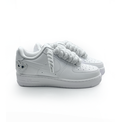 Custom Nike AF1 '' Rope Laces '' Love stride White