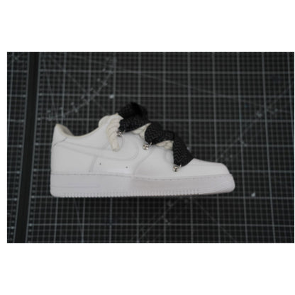 Custom Nike AF1 White "Lanvin Laces" Black Thorns