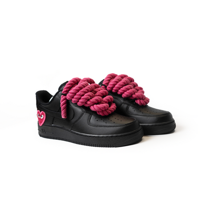 Custom Nike AF1 '' Rope Laces '' Love stride Pink