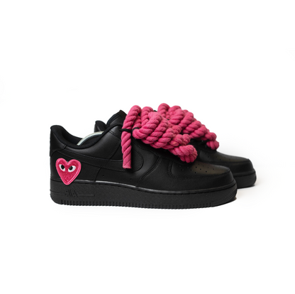 Custom Nike AF1 '' Rope Laces '' Love stride Pink