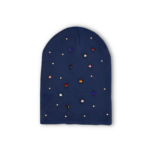 Custom steel blue Lisbon beanie