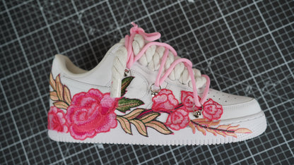 Custom Nike AF1 White “ROPE LACES” Pink Parfait