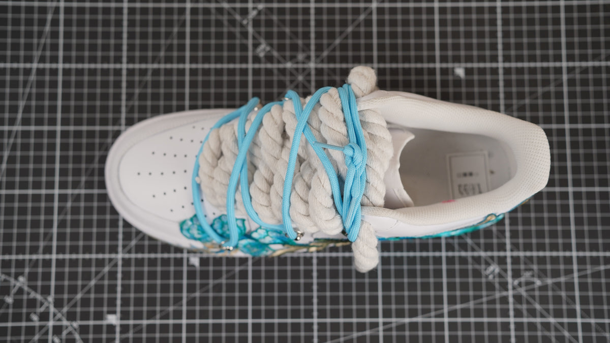 Custom Nike AF1 White “ROPE LACES” Marvelous