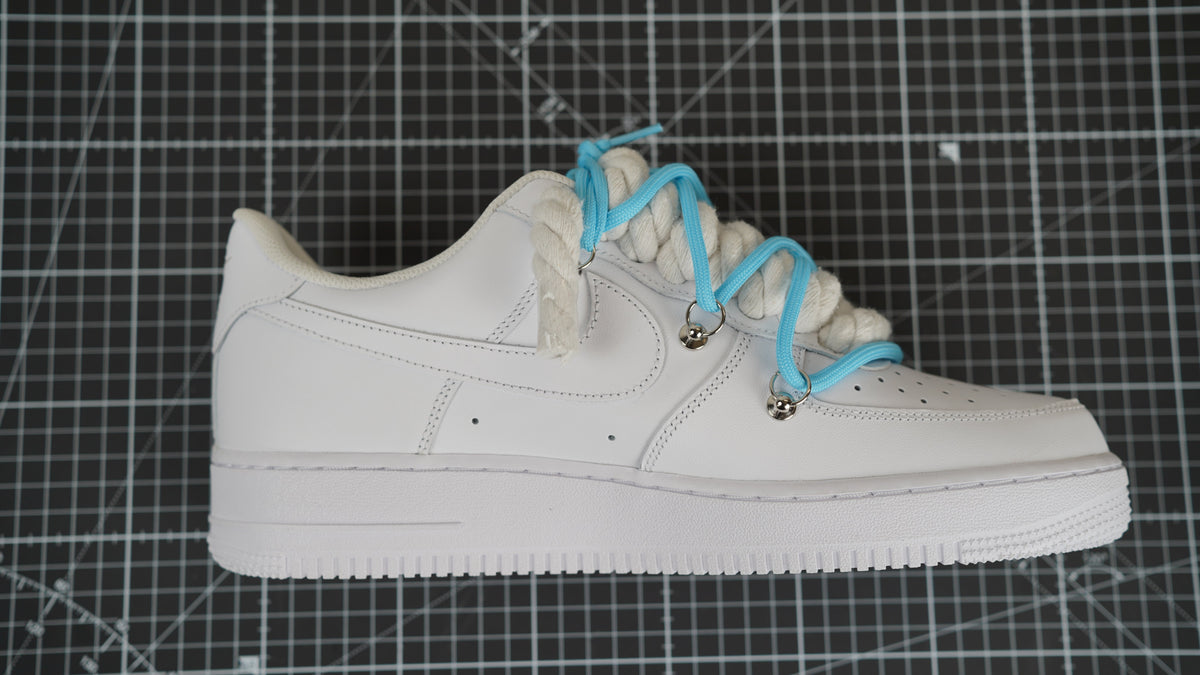 Custom Nike AF1 White “ROPE LACES” Marvelous