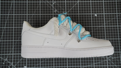 Custom Nike AF1 White “ROPE LACES” Marvelous