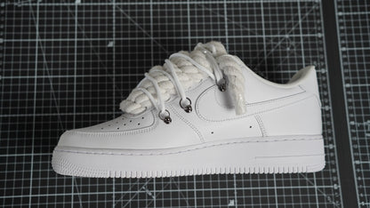 Custom Nike AF1 White “ROPE LACES” Dunk White