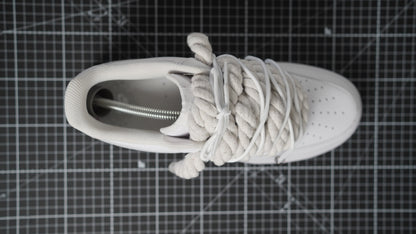 Custom Nike AF1 White “ROPE LACES” Dunk White