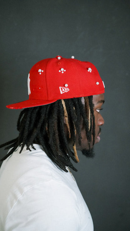 "Red" Custom-Fitted Caps
