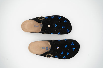 Custom blue Pearl Birks