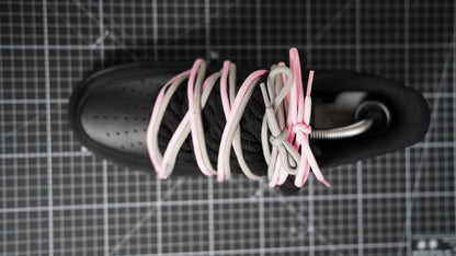 Custom Nike AF1 Black “ROPE LACES” 2x Dunk Pink/Gray