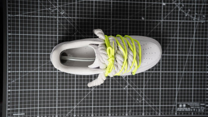 Custom Nike AF1 White “ROPE LACES” Dunk Lime Green