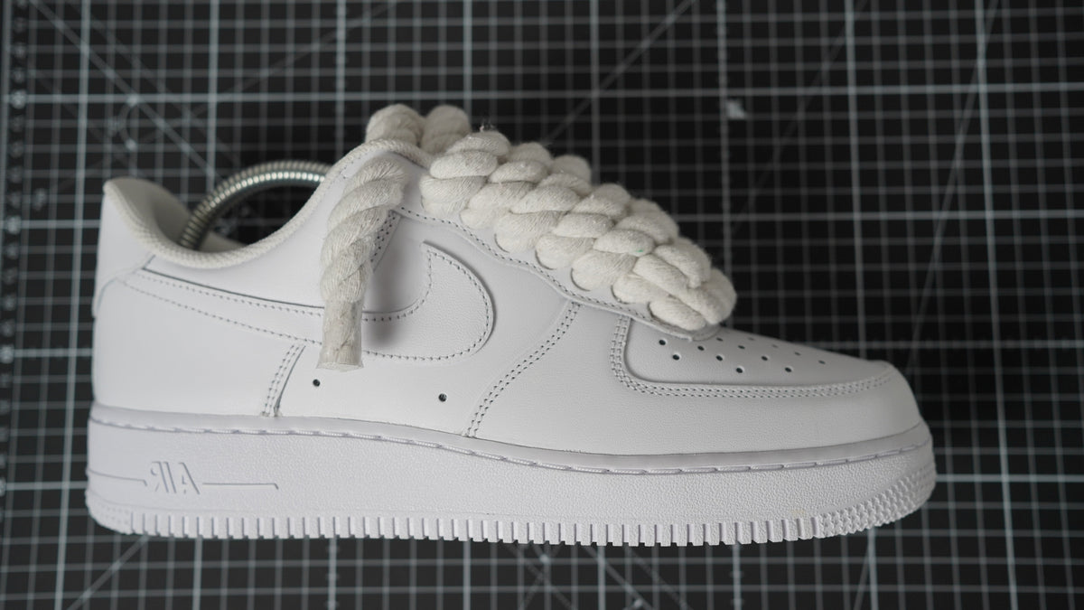 Custom Nike AF1 White "Rope Laces"