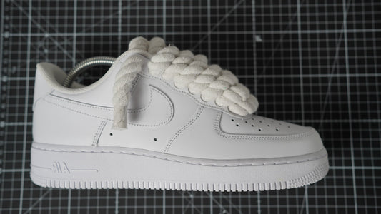 Custom Nike AF1 White "Rope Laces"