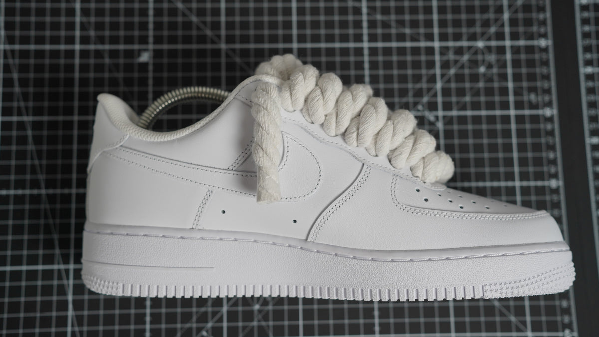 Custom Nike AF1 White "Rope Laces"