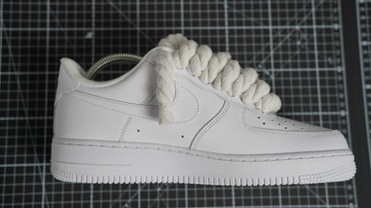 Custom Nike AF1 White "Rope Laces"