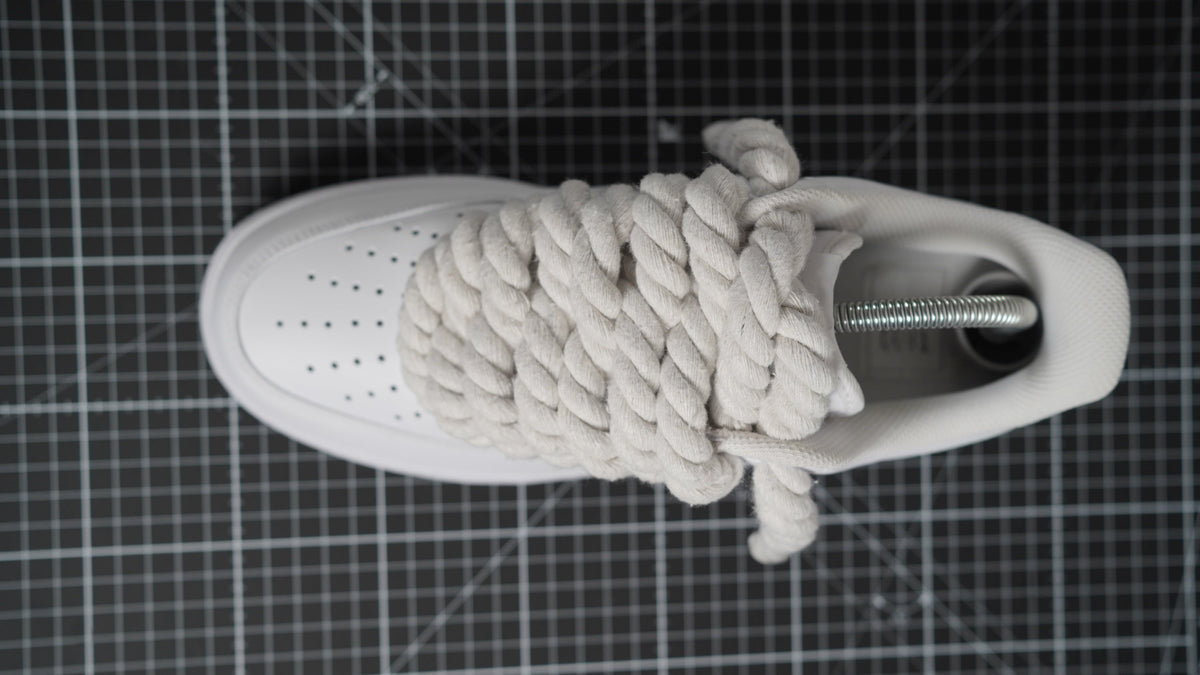 Custom Nike AF1 White "Rope Laces"