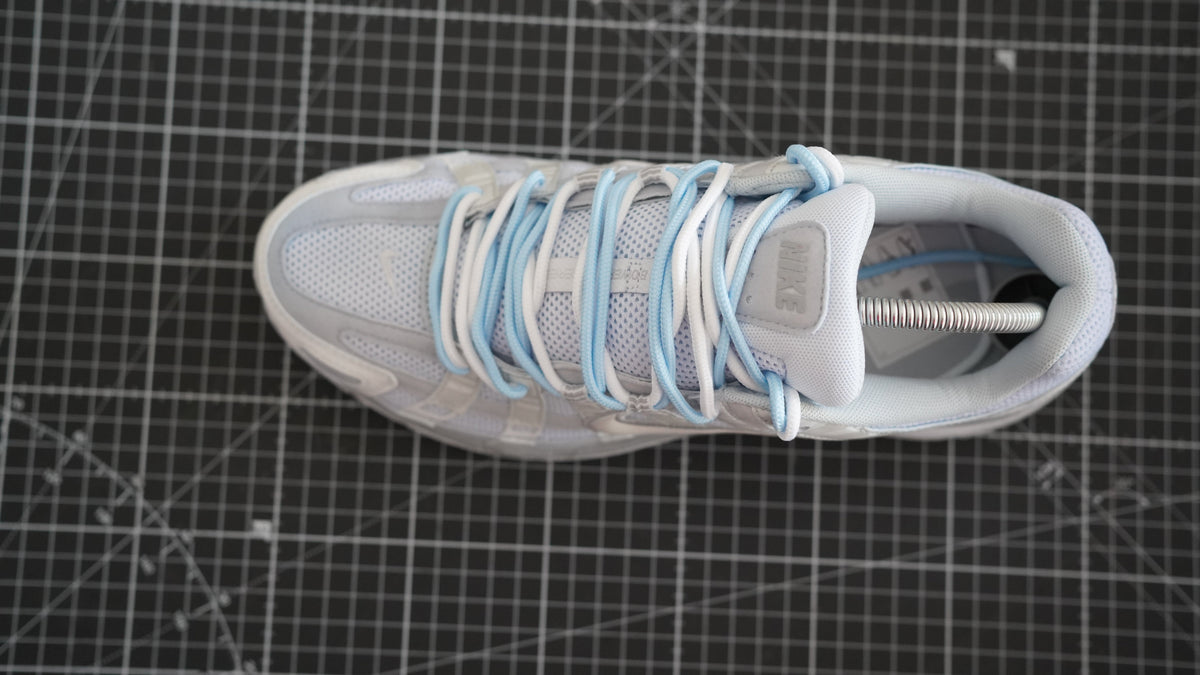 Custom Sneakers P-6000 baby blue double laces