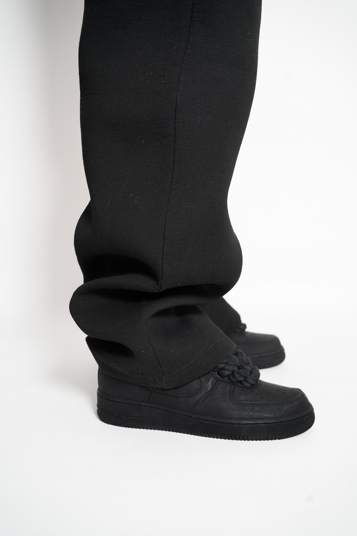 Custom Nike AF1 Ninja Black "Rope Laces"