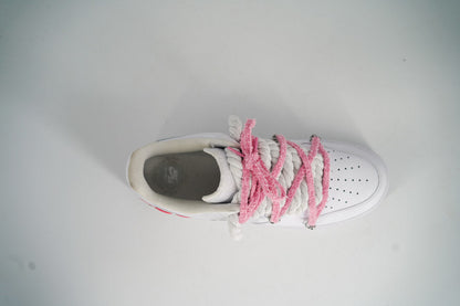 Custom Nike AF1 '' Rope Laces '' Love stride Red/Pink