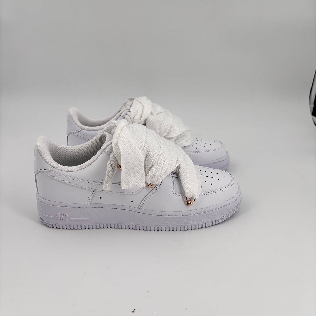 Custom Nike AF1 White "Lanvin Laces" White