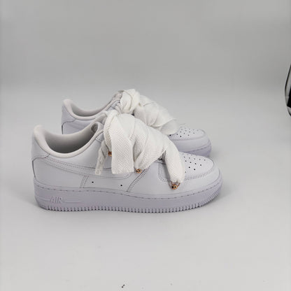 Custom Nike AF1 White "Lanvin Laces" White