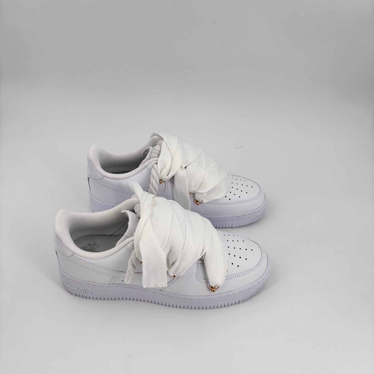 Custom Nike AF1 White "Lanvin Laces" White