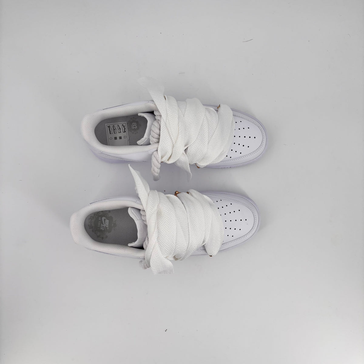 Custom Nike AF1 White "Lanvin Laces" White
