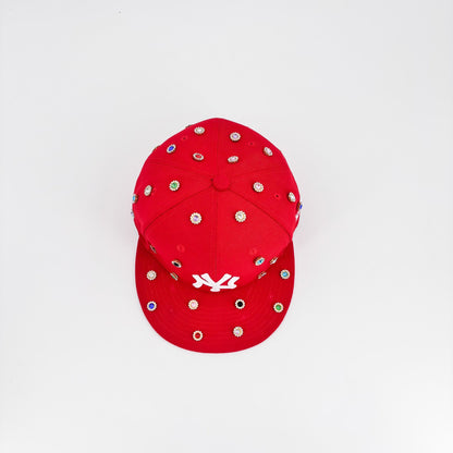 “Astract” Red Custom-Fitted Caps