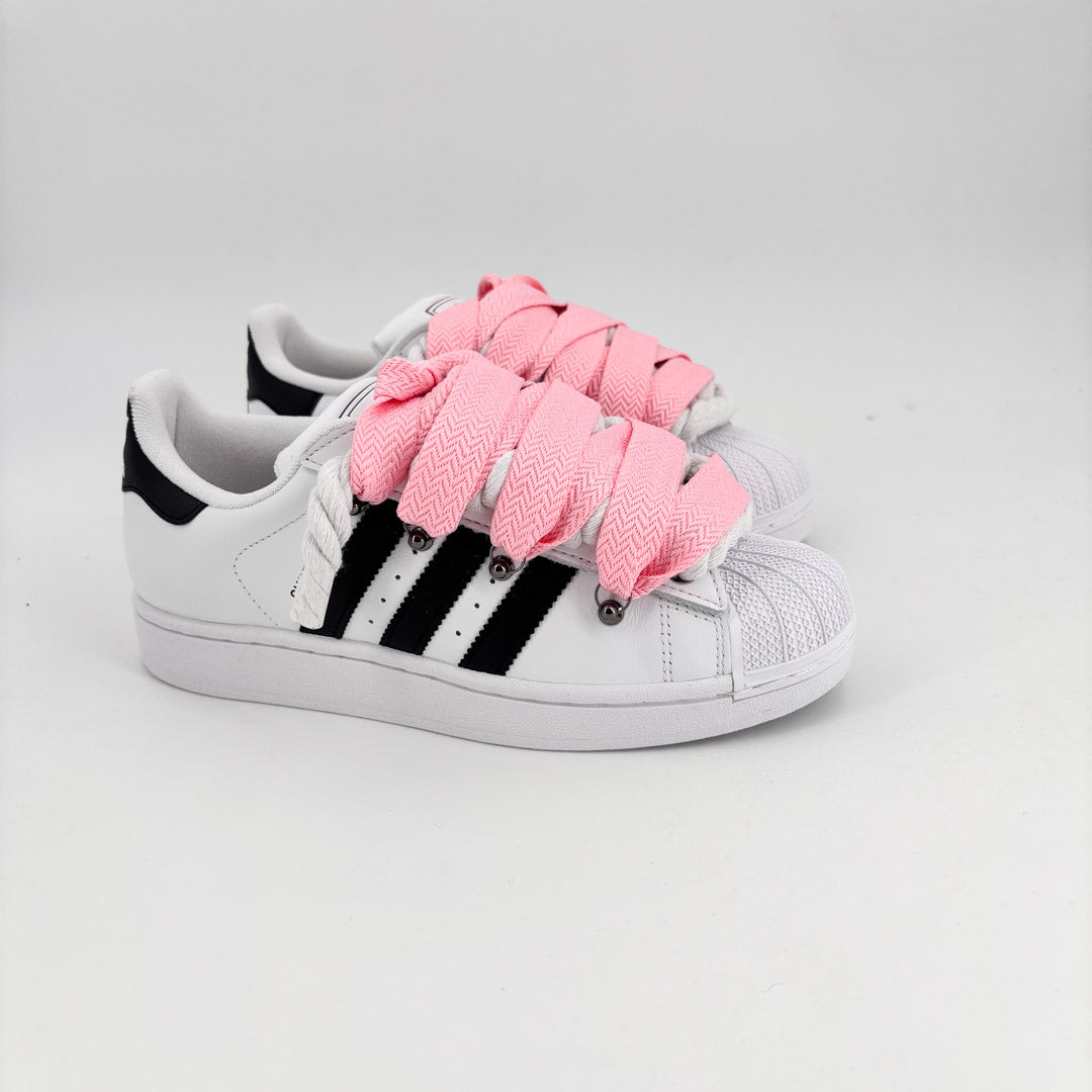 Custom Superstar White Lanvin Pink Sneakers