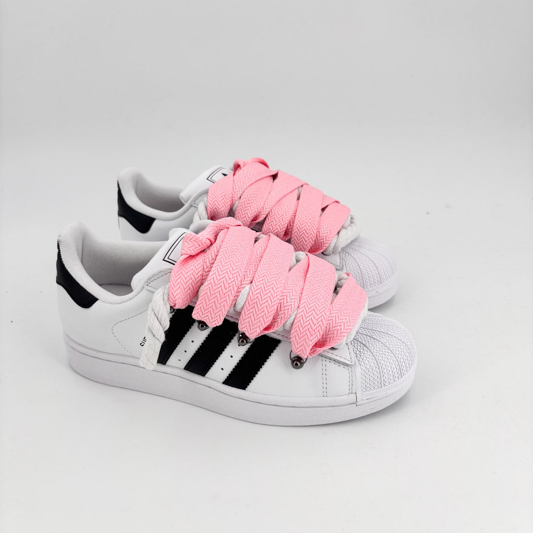 Custom Superstar White Lanvin Pink Sneakers