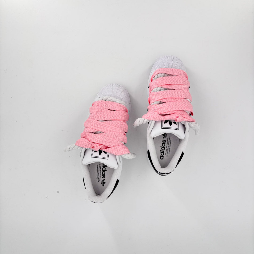 Custom Superstar White Lanvin Pink Sneakers